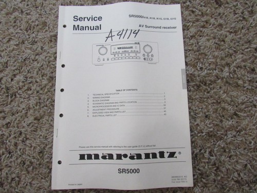 Marantz sr5000 stereo - sr5000, receiver